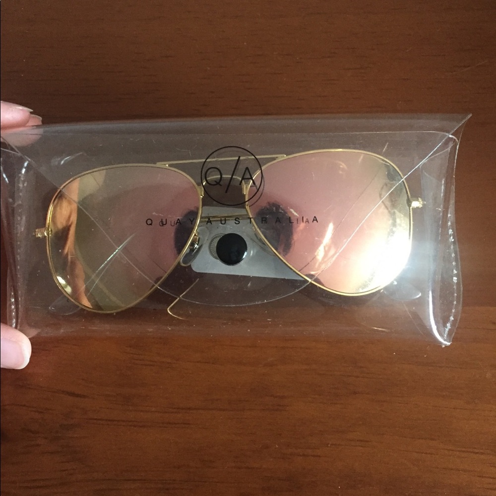 Quay Australia reflective aviator sunglasses